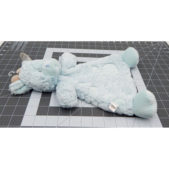 Demdaco Griffin Giraffe Rattle Blankie Baby Boy Blue Plush Lovey Blanket Tags - Picture 6 of 8